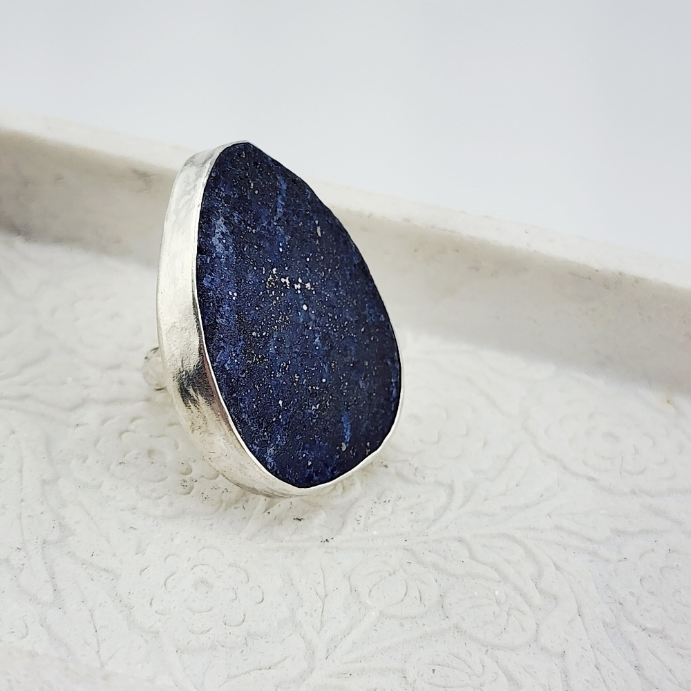 LAPIS LAZULI HANDMADE RING Sz 7 - Picture 12 of 12